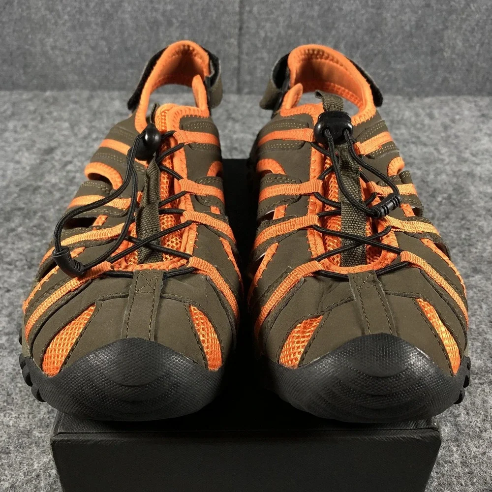 Kamik Escape Sandals Mens Size 8 Olive Orange Closed Toe Hiking‎ Water HK0125
